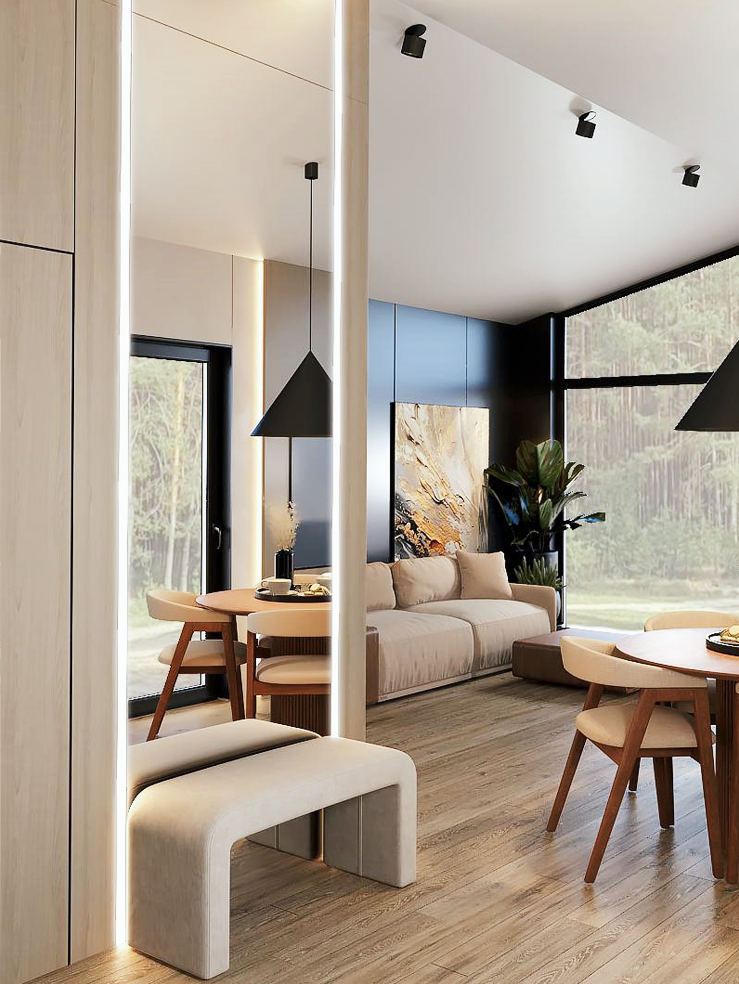 Innenansicht Wohnbereich (Variante)