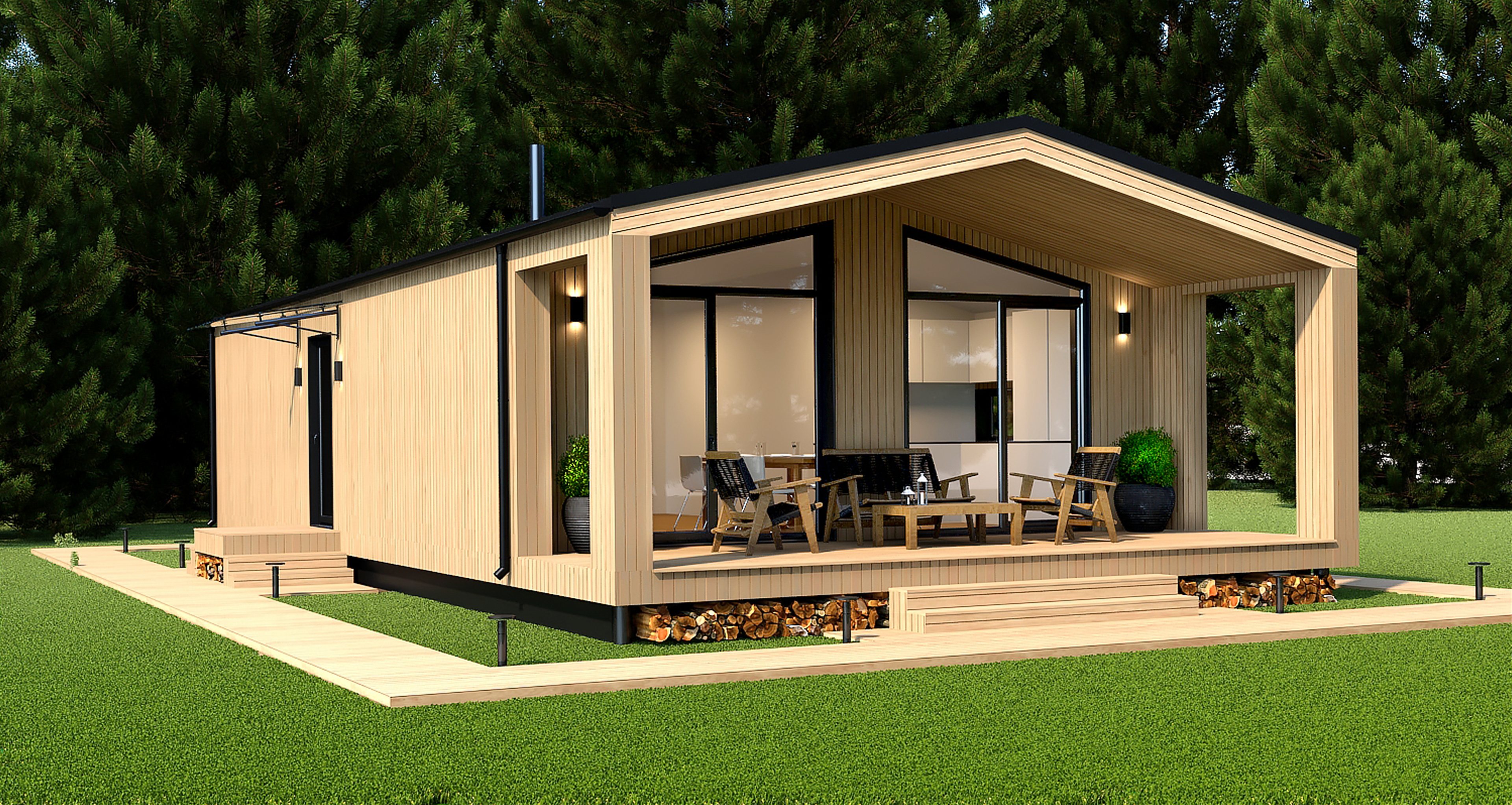 Ansicht der Terrassenseite von Links