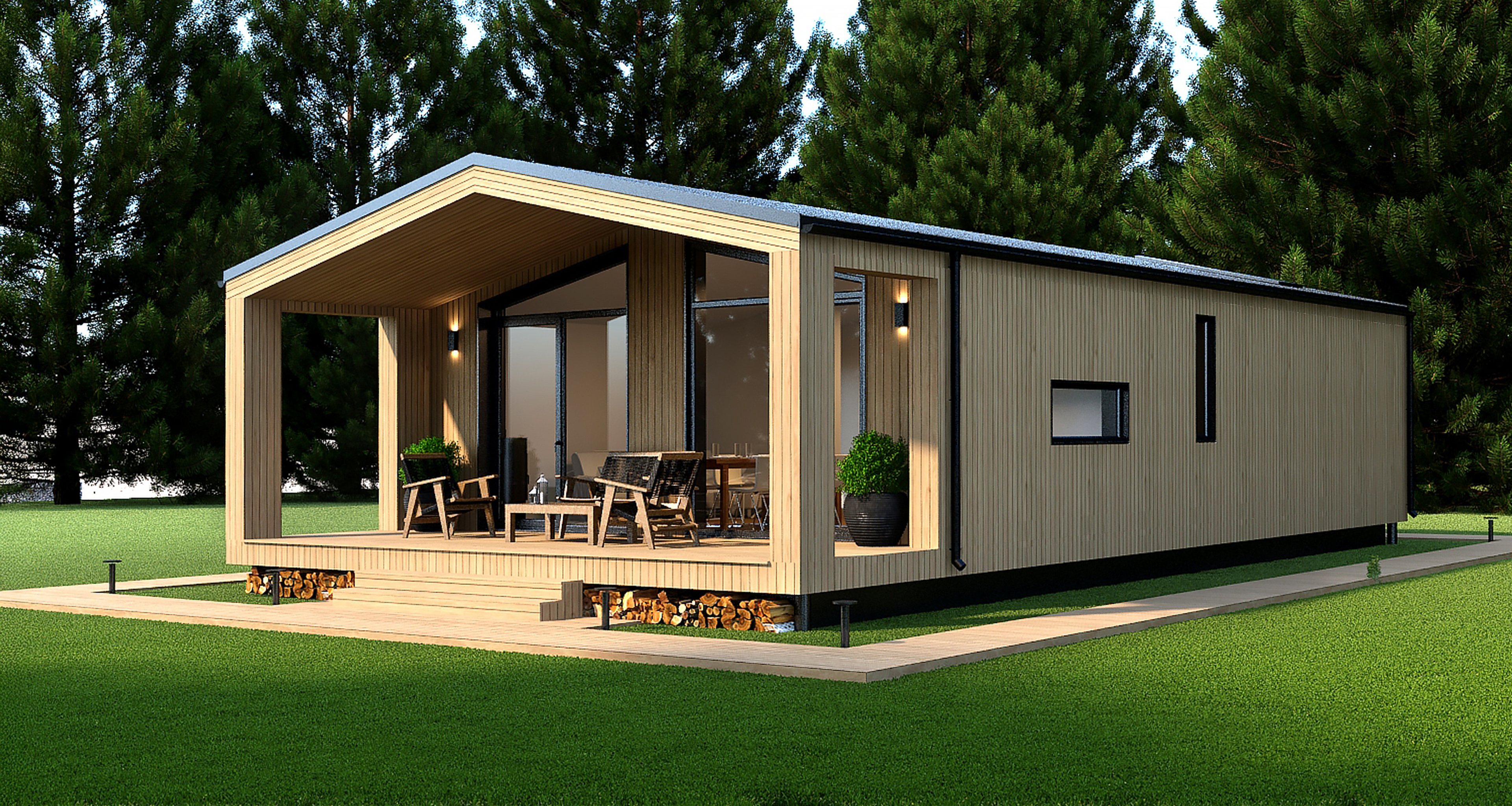 Ansicht der Terrassenseite von Rechts